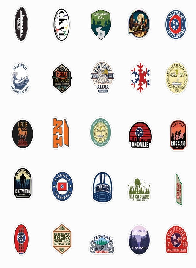YEESACG 62Pcs Tennessee Sticker Kawaii Travel Waterproof Pack | Vsco City Cool Deacls Graffiti Stickers Vinyl for Water Bottle Skateboard Luggage Laptop Computer Phone - Image 3